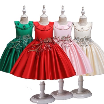 New Arrival Girl Cotton Birthday Party Dress Wholesale
