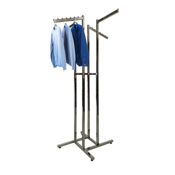 Adjustable Heavy Duty Chrome Commercial Clothing Display Rack