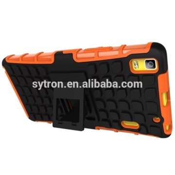 Kickstand TPU+ PC dual layer rugged protective case for lenovo s6000