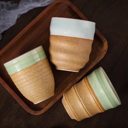 Celadon Ceramic Cup - Tea Cup, Milk Mug, Tumbler, Drinkware, Espresso Coffee Cup