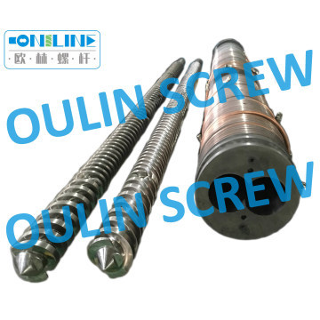 Supply Oil Cooling Bausano 125mm Twin Parallel Screw and Cylinder for Recycled PVC Granulation