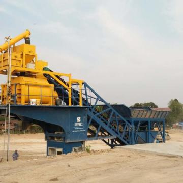 mini mobile concrete batching plant YHZS75/90