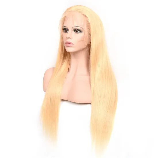 Best Quality 613 blonde Human Hair wigs,100% Remy straight Brazilian Virgin Hair Lace Front Wig