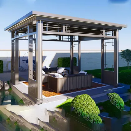 Modern High-End Aluminum Pavilion Awning with Remote Control