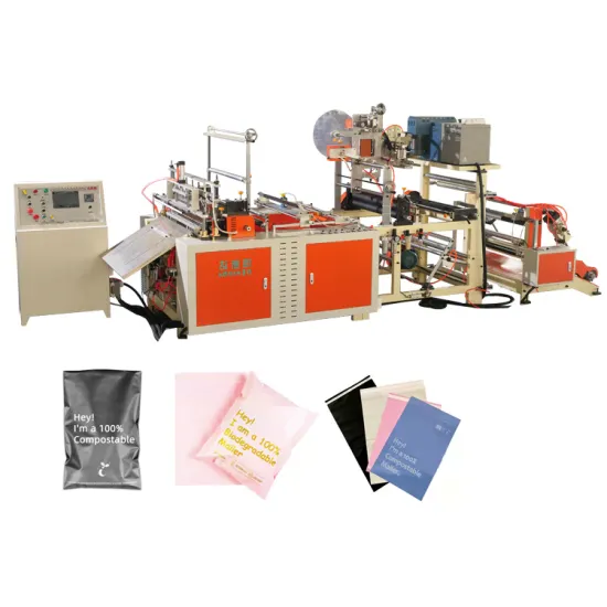 Machine for Producing Fully Automatic, PE HDPE, Biodegradable, Self-Sealing Poly Mailer Bags for DHL Express