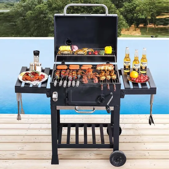 2023 Premium Outdoor Grilling Solutions: Explore the Latest Home and Camping Smokeless BBQ Grills, Including Portable Charcoal Smokers and Cast Iron Trolleys