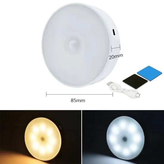 700mAh USB Rechargeable LED PIR Infrared Sensor Night Light for Home
