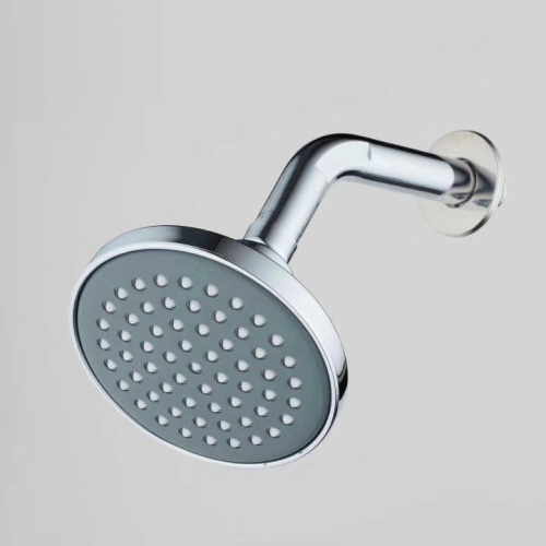 Cabezal de ducha blanco perla de fácil limpieza con lluvia de 9 pulgadas con brazo de ducha bola giratoria de latón