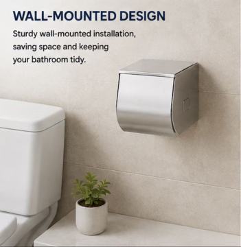 Durable Wall Mount Toilet Paper Holder Commercial Washroom Installation