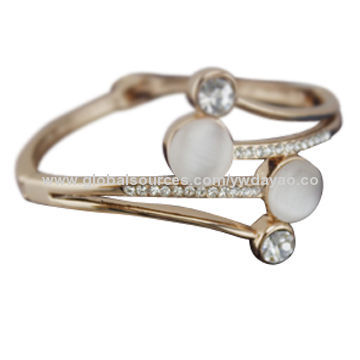Hot venda estilo Lady do aço inoxidável Crystal BraceletNew