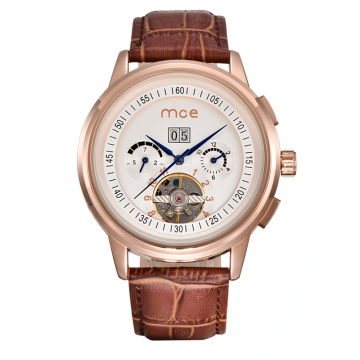 Leather Band OEM/ODM Japan Automatic Movt Watch