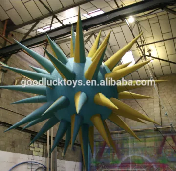Cheap inflatable lighting LED hanging spiky ball balloon