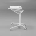 White manual Lift bed table