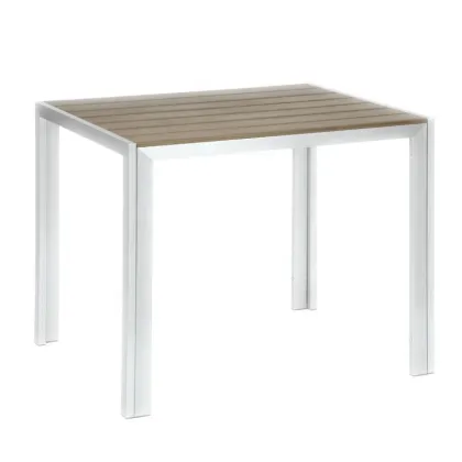 All Season Outdoor Stainless Steel and Teak Wood Garden Patio Benches