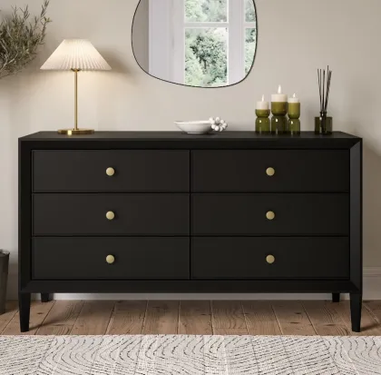 6 black chest of drawers