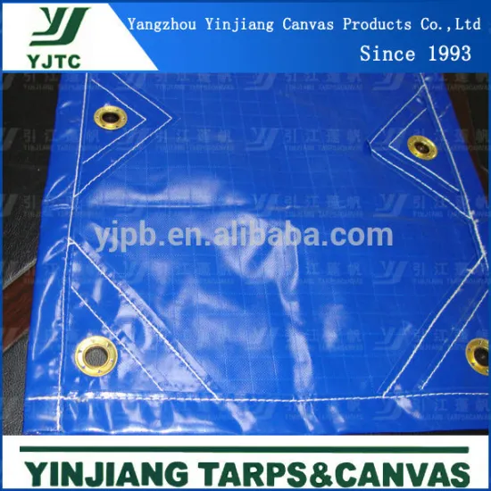 Heavy duty 18oz pvc vinyl flatbed tarp,truck tarpaulin with triangle