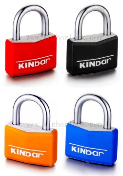 Aluminum padlock plastic cover