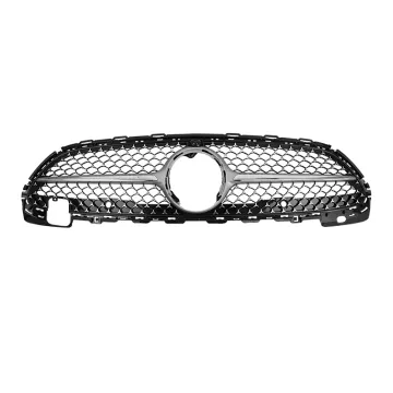 Black ABS Front Bumper Car Grills Diamond Grille for Mercedes Benz C CLASS W206 2023