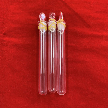Polished Clear Quartz Test Tube with Quartz Stopper