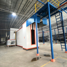 Spray painting line for hardwares and metals