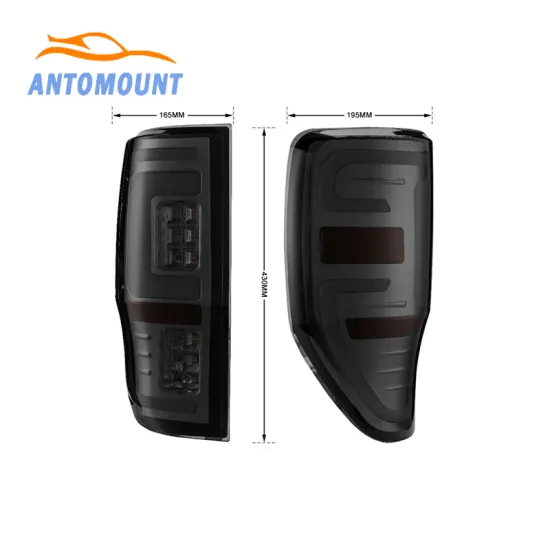 Uda Auto Lighting Systems Black LED Taillight Assembly for Ford Ranger 2010