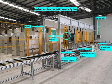 busbar assembly machine for busbar trunking system clinching and reversal