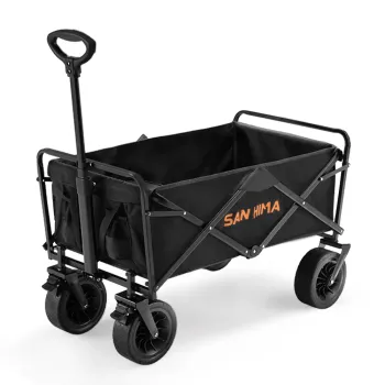 Portable Folding Camping Cart - SAN HIMA 100KG Capacity Beach Trolley