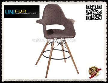 Most popular replica upholstered bar stool high chair with armrest UFH123pp-WS