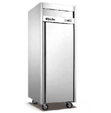 Single Door Deep Freezer Kitchen Refrigerator Stainless Steel Chiller