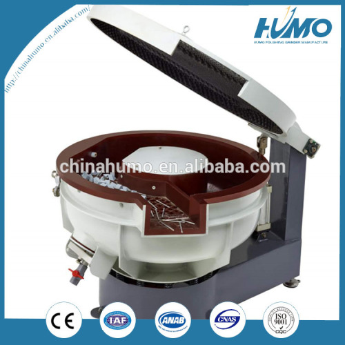 vibratory circular stress relief bowl tumbler tumbling deburring vibrator machine with noise free sound supression cover lid