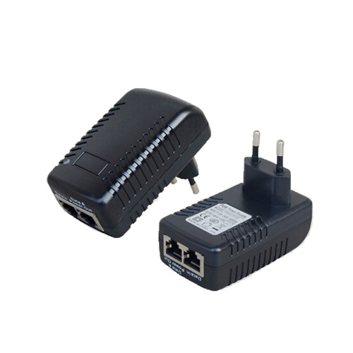 black 48v wall mount poe power adapter