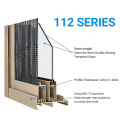 Modern Design Double Glazing Tempered Glass Sliding Door