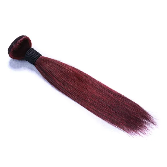 Hot Sale Straight 99J Red Burgundy Weave Raw Mink Brazilian Bundles Cuticle Aligned Virgin Human Hair Extension