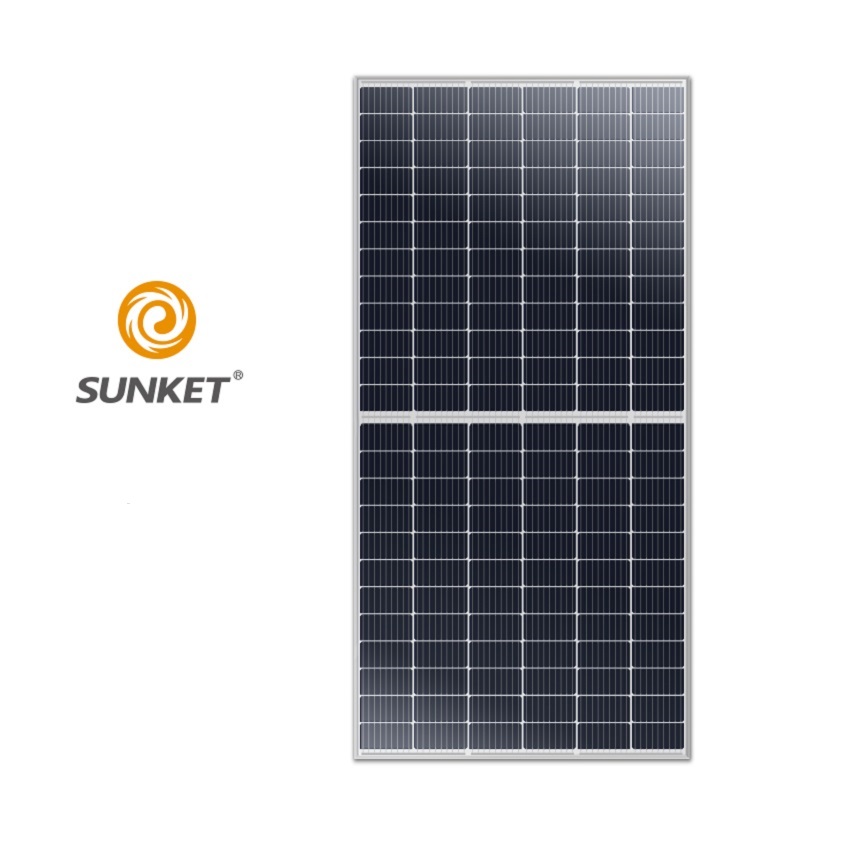 Panel solar Mono Half cut 375w berbanding Trina