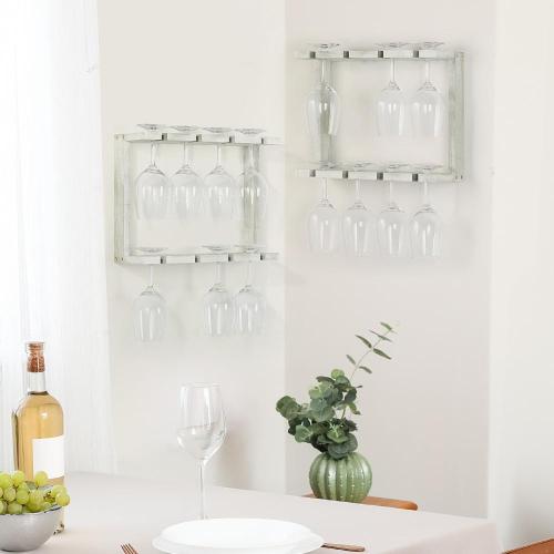 Wall Mounted Floating Wine Glass Rack