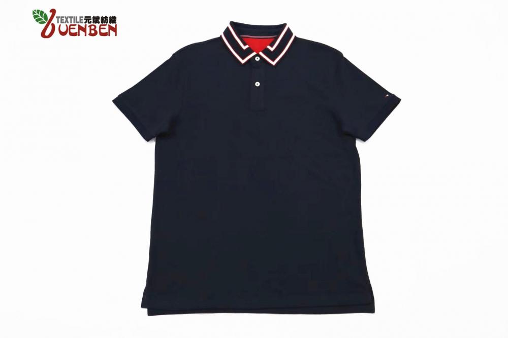 100%Cotton Solid PK With Jacquard Collar Men's Polo