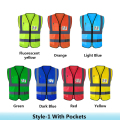사용자 지정 로고가 장착 된 Hi-Vis Reflector Reflective Safety Vest