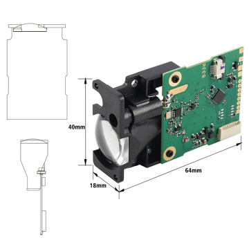 Laser Distance Ranging Industrial Sensor Module with USB-TTL
