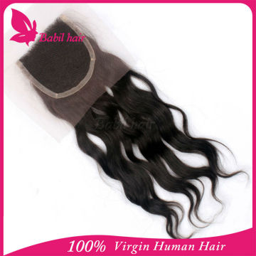 Wholesale price remy body wave virgin brazilian hair lace closure middle part