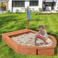 Wooden Pirate Sandboat Covered Sandboxes