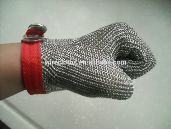 low price stainless steel wire mesh cut resistant glove