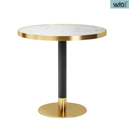 2021 titanium gold brushed marble side table