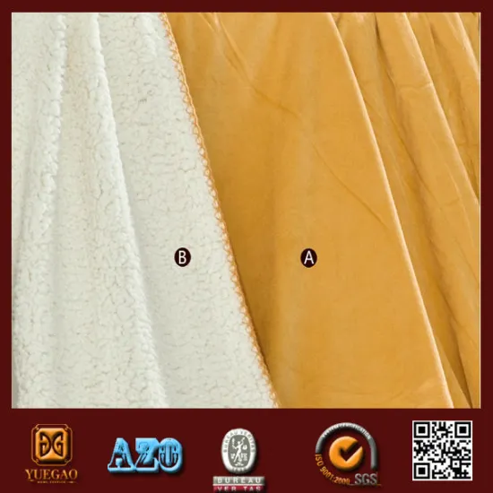 Double ply micro sherpa fleece blanket