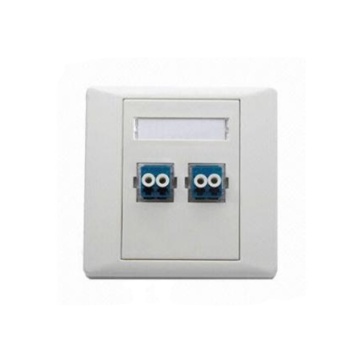 2 Port Duplex LC Fiber Optic Faceplate/Wall Plate