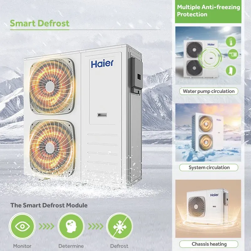 China Domestic High COP Smart WiFi 8kW-16kW R290 Full DC Inverter Heat Pump System