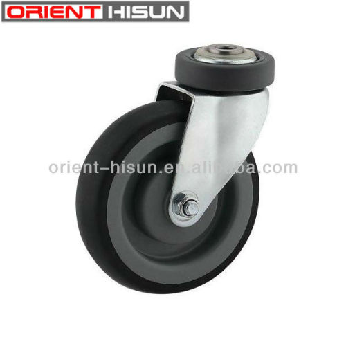 5 Inch High Quality Bolt Hole Light Duty Gray PU Caster Wheel