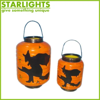 color glazed pumpkin decorative ceramic halloween lanterns