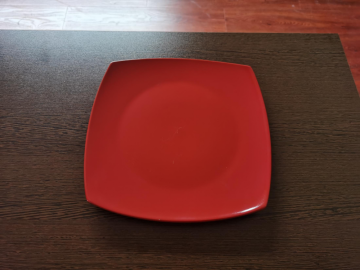Dark red high-grade bright color ceramic plate