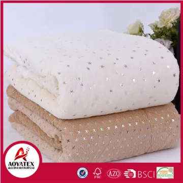 new product double layer silver plating paillette fake fur blanket