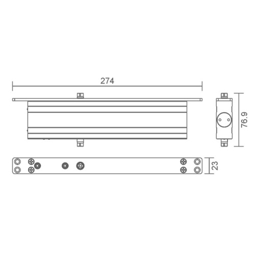 Регулируемая сверхтонкая ультратонкая ультратонкая дверь ближе